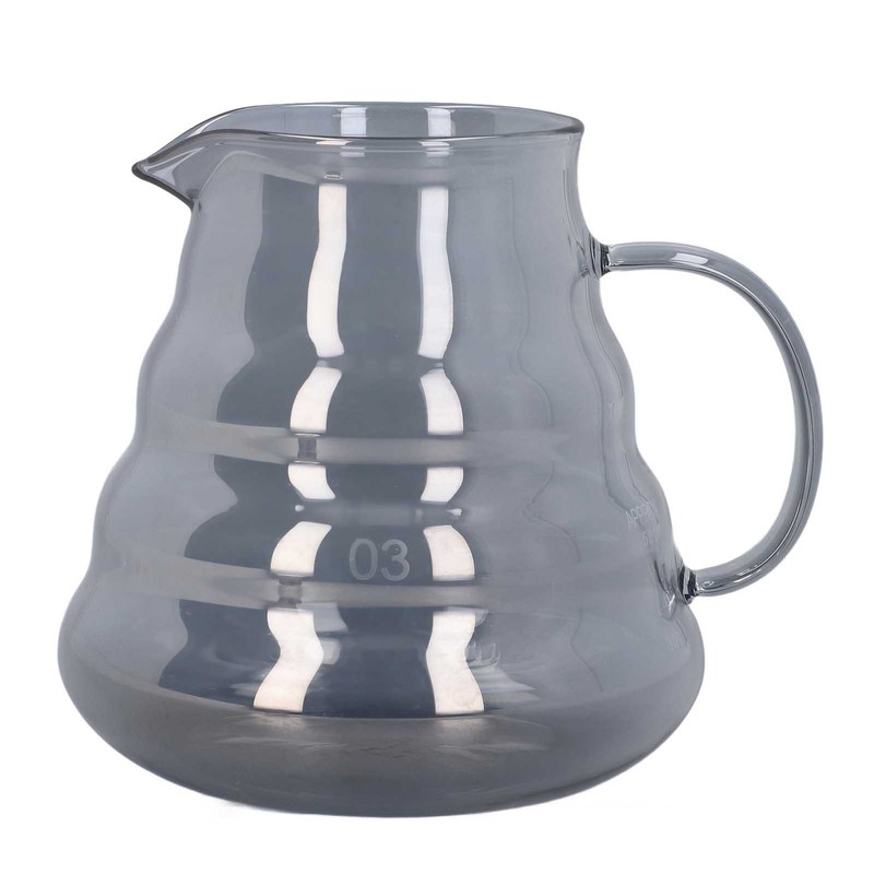 Electroplated Grey Coffee Pot High Borosilicate Glass Hand Coffee Server