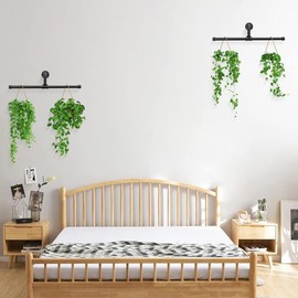 Industrial Pipe Clothes Rack Floating Wall Mounted, Heavy Duty Rustic Vintage Clothing Rod, Metal Garment Bar Space-Saving Hanging for Bedroom, Bathroom and Laundry Room (Black) - Color: black