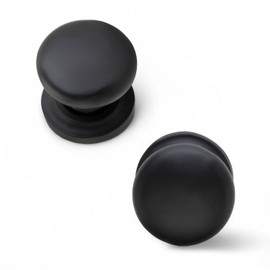 The Woodbury Lane 10 Pack Cabinet Knobs, Bun Drawer Pulls & Cupboard Drawer Knobs, Luxury Kitchen Solid Cast Iron 3-3/4" Black Cabinet Knob & Handles for Hardware Dresser