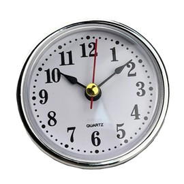 MONOJLY Mini Orologio Inserisci Rotondo Orologi Movimento 2-1/2 Diametro 65mm Testa Orologio Numeri Arabi Artigianato FAI DA TE per la Casa