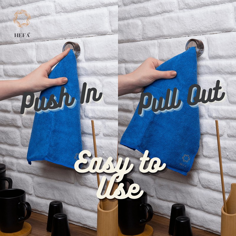 HEFA Towel Hooks, Towel Holder, Dish Towel Holder, Kitchen Organization,