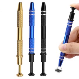 Visxcnu Set of 3 Piercing Ball Twister, Professional Diamond Holder Pick-Up Tool, Diamond Gemstones, Stainless Steel with 4 Claws, Jewellery Pick Up Tool, Jewellery Making Tool Accessories