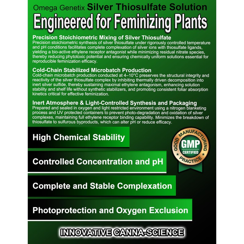 Omega Genetix Silver Thiosulfate Solution, 16 Oz | Feminized Seeds