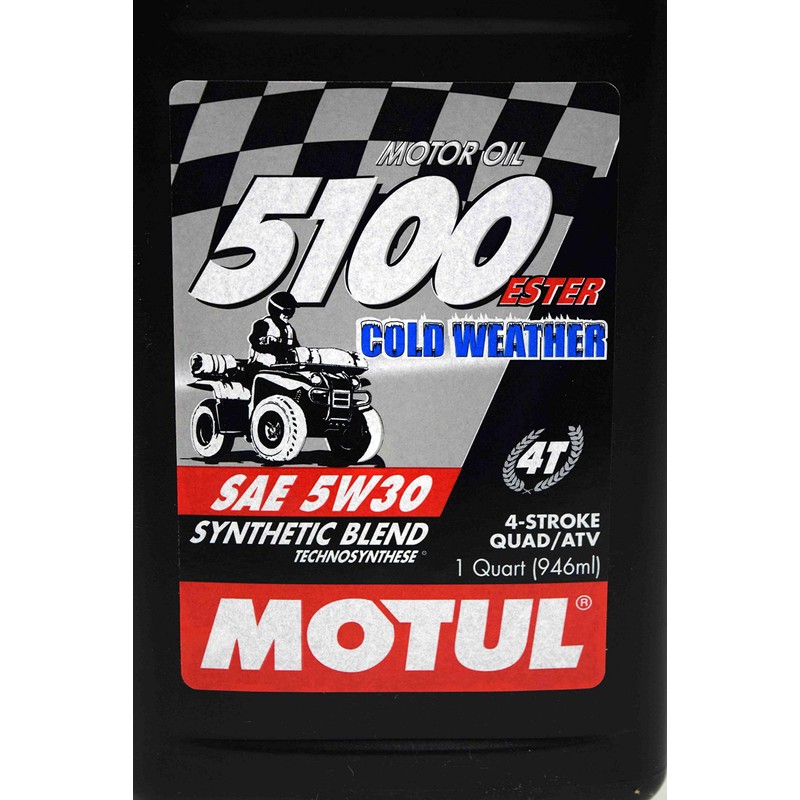 Motul 108083 Synthetic Blend Ester Motor Oil 5100 5W30 ATV