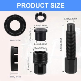 KBIBCK Crank Puller Bicycle, Bicycle Lock Ring Tool, 42 mm Bicycle Bottom Bracket Tool with 1 Set Crank Remover Bicycle, Bicycle Crank Puller with 8 Teeth Locking Ring for Many Bicycle Types