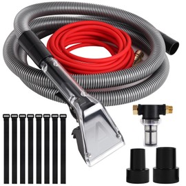 Extractor Hose Kit Compatible with Shop Vac,Add Hard Bristle Brush,Equipped with 10FT Hoses and 25 FT Water Pipes,Converts the Vacuum Cleaner into a Carpet Cleaning Machine for Cleaning Carpets