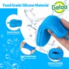 Geloo.Silicone Sponge Dish Brush, Double Sided Cleaning Brush for Dishes,