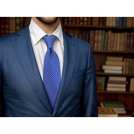 Shlax & Wing Men's Tie Extra Long 160cm for Business Events Blue Gray Formal Necktie, B35