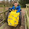Bundlebean Children’s Wheelchair Cosy – Fleece‑Backed Waterproof Nylon, Front Hand-Warming