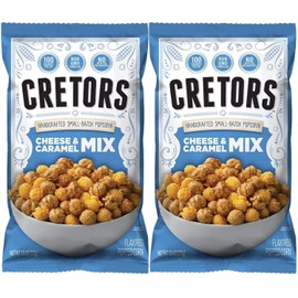 G.H. Cretors The Mix Popped Caramel & Real Cheddar Cheese Pop Corn 7.5 oz. (Pack of 2)