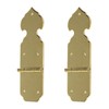 2Pcs Small Brass Hinges - Decorative Heavy Duty Strap Hinges,