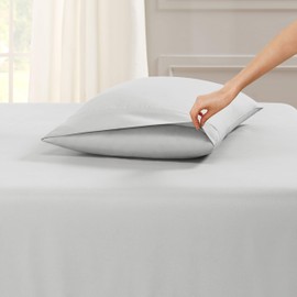 Empyrean Bedding Pillow Cases Standard Size - Soft Pillow Cases Queen - Standard Pillow Cases Set of 2 - Queen Pillow Cases Set of 2 - Queen Pillowcases Standard Size - Silver Light Gray
