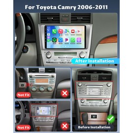 【Heat Dissipation】 2+64G Android Car Radio for Toyota Camry 2006 2007 2008 2009 2010 2011 Wireless CarPlay Android Auto 9 inch HD IPS Touch Screen Stereo DSP Bluetooth GPS WiFi Backup Camera Mic