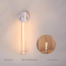 AUGE LIGHT 3-in 1 Motion Sensor Wall Light Magnetic LED Wall Lamp Cordless Wall Lights Body Sensor Wall Sconces for Indoor Staircase Corridor Beside Hallway Cabninet(White)