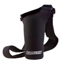 H2O4K9 Neosling Bottle Holder Insulating Neoprene Adjustable Strap Black Coolie Koozie