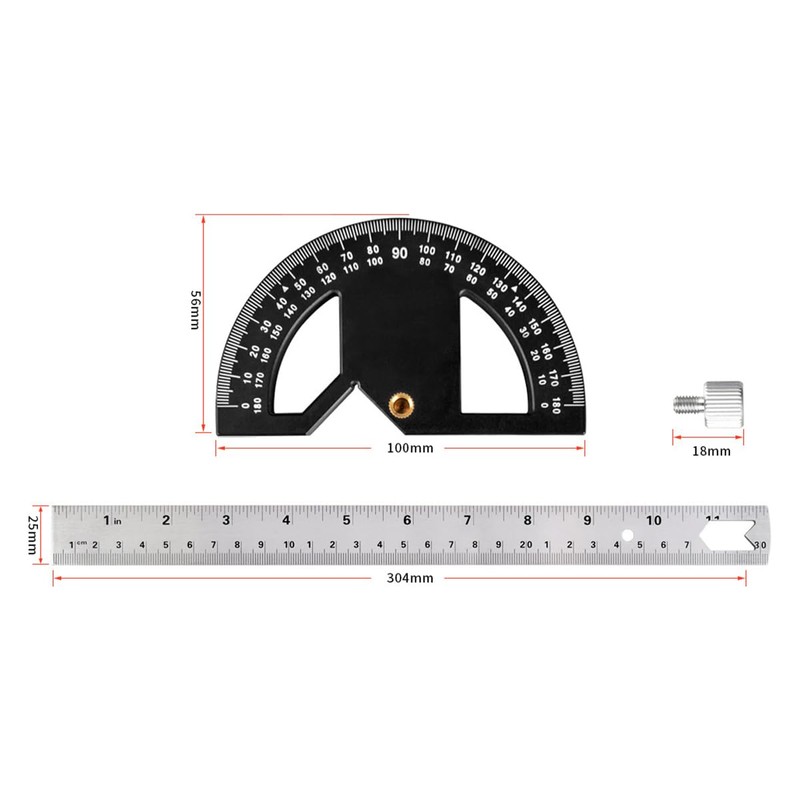 ANCLLO Precision Engineer Woodworking Rulec Woodworking Scribing Angle Ruler Angle