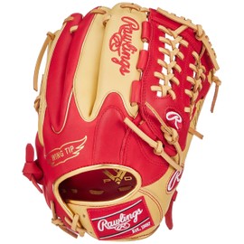 Rawlings Baseball Glove Adult Soft Hypertech Colors [For Allfielders] Size 11.75 GR4HTCN55W Scarlet/Camel ※Right Throw