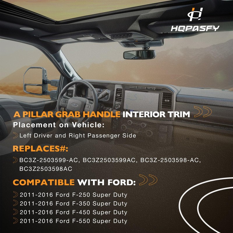 HQPASFY A Pillar Grab Handle Interior Trim 1 Pair Compatible