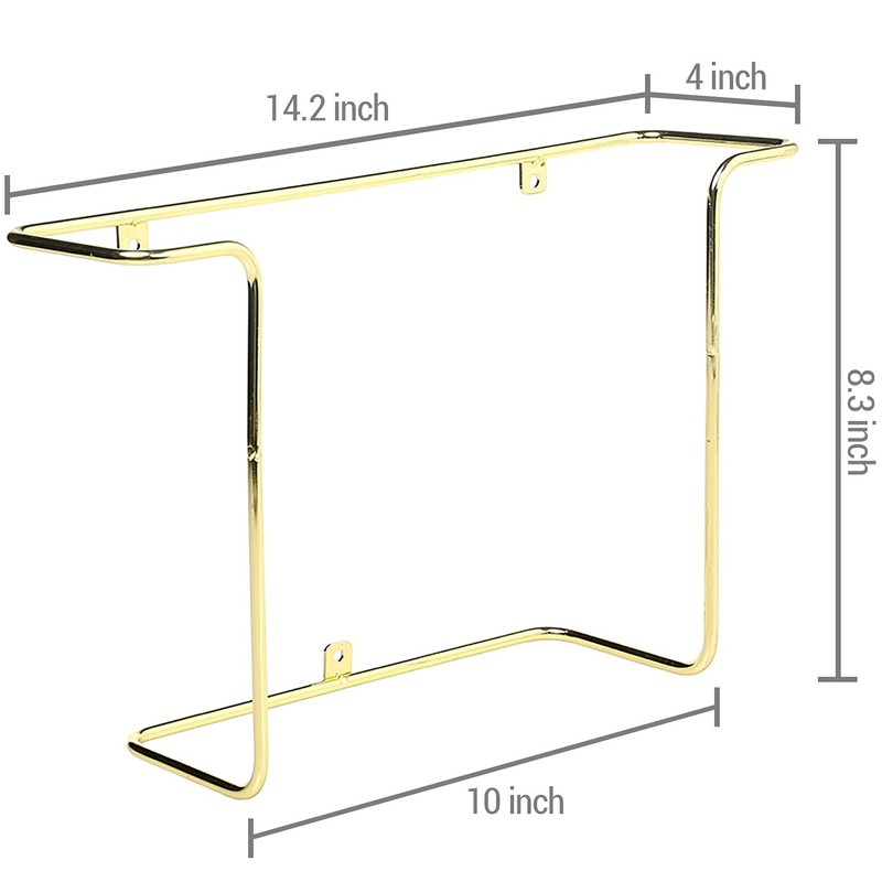 MyGift Modern Metal Wire Wall Mounted Vinyl Records Storage Racks,