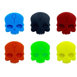 Tennis Dampener Cute/Funny 6 Pack Skull Tennis Racket Vibration Dampener Soft Silicone Tennis Racquet Shock Absorbing Tennis Damper Tennis Gift, Assorted Design (6 Pack Skull)