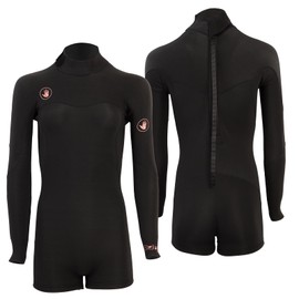 Body Glove Stellar 2mm Womens Wetsuit, Back Zip Long Sleeve Neoprene Springsuit, Keep Warm in Cold Water for Water Sports Swimming Surfing Snorkeling Diving