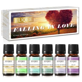 EUQEE Fragrance Oils Set of 6 - Nature Air Premium Grade Scented Oils Gift Set for Diffuser, Soap and Candle Making - Sea Breeze, Forest Pine, Bamboo & Teak, Cedarwood, Sandalwood, Freesia (10ml)