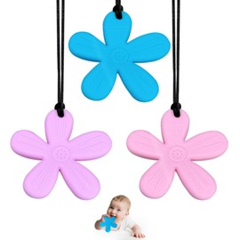 3 Pack Baby Teething Toys for Infants 0-12 Months, BPA Free Silicone Teether Toy, Baby Essentials for Boys Girls, Soft Textured Chew Toys for Teething Relief, Easy to Hold & Clean, Newborn Gifts