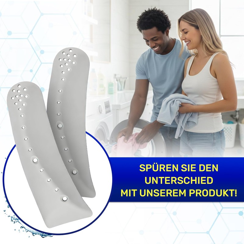 Pack of 2 drum fins for washing machine with the