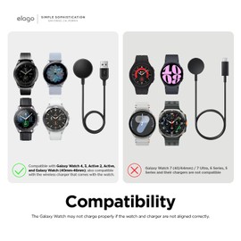 elago Charging Station Compatible with Galaxy Watch 4 / Classic / 3 / Active / 2.1 Charger, Bedside Mode, Cable Management [Cable Not Included] (Taupe)