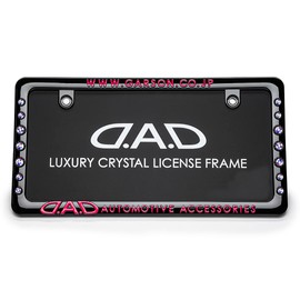 D.A.D SB195-01-02 DAD Garson Crystal License Frame II Rear Model [Black/Pink] Aurora