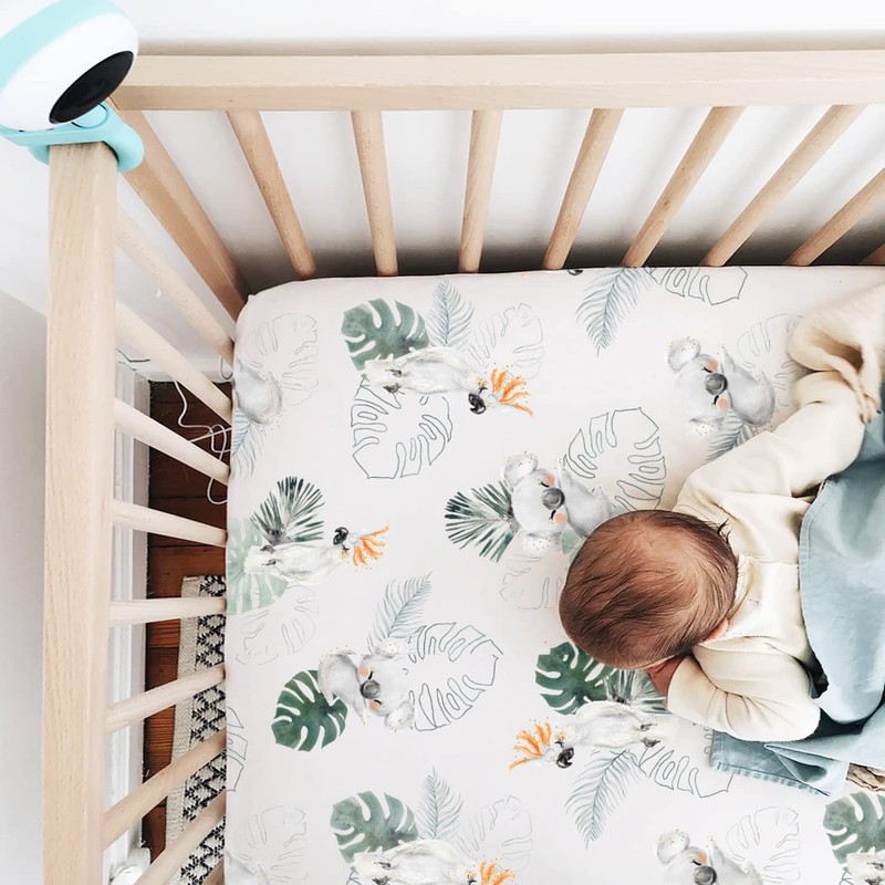 Stretch Ultra Soft Jersey Knit Fitted Crib Sheets Set 2