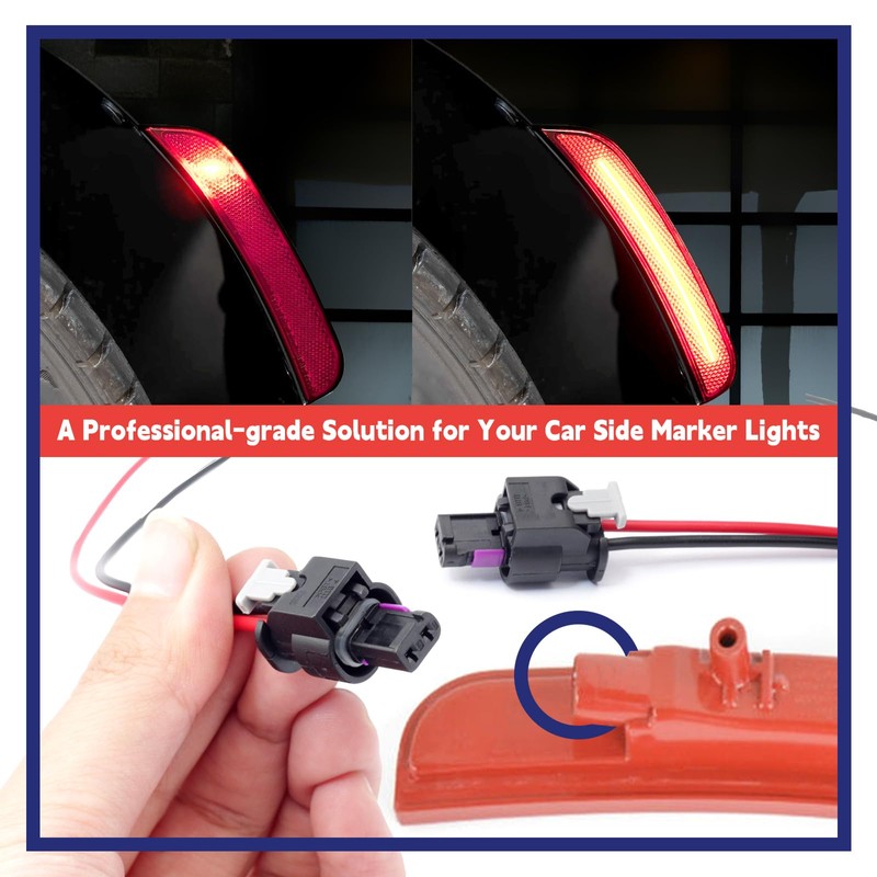 Side Marker Pigtail Connector Harness Compatible with Dodge Charger 2015-2022,