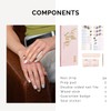 NAILOG Semi-hardened Gel Nail Stickers (34 Pieces), Long Lasting, Salon