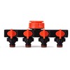 Bradas ECO-PWB3033 4-Way Distributor for Water Connection, Black, 10 x