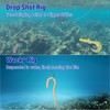 Dr.Fish 50 Pack Drop Shot Hooks, Bass Fishing Split Shot