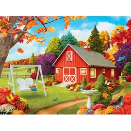 MasterPieces Memory Lane Harvest Breeze Country Barn Large EZ Grip Jigsaw Puzzle by Alan Giana, 300-Piece