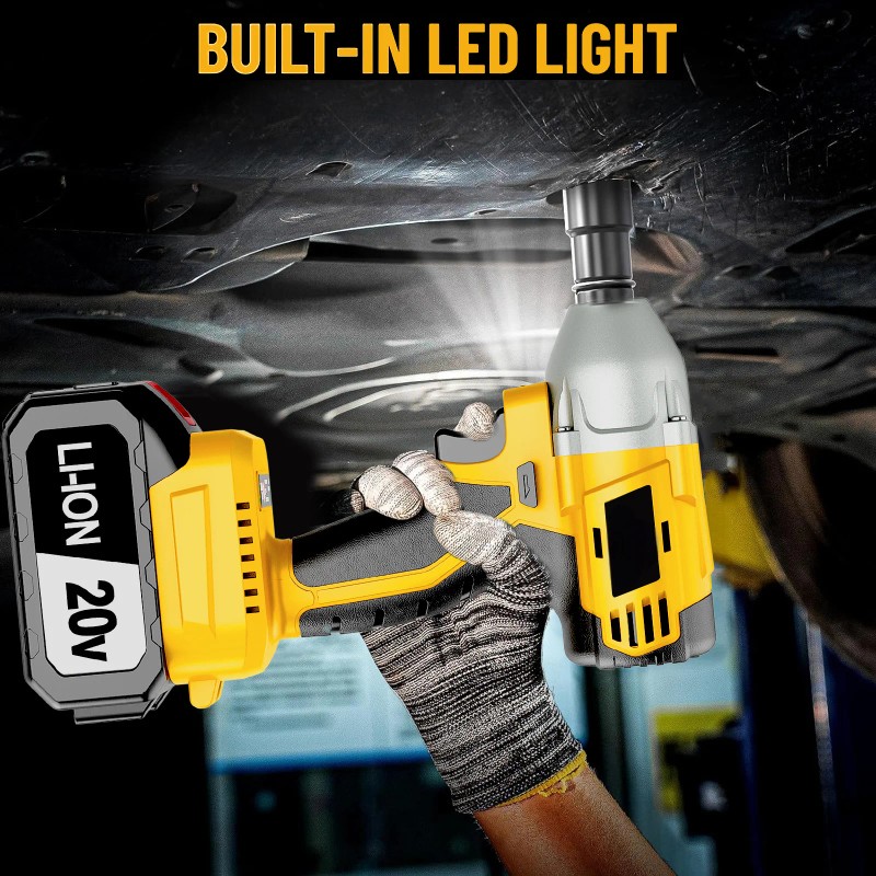 20V 3 in 1 Cordless Drill Impact Wrench Set Brushless