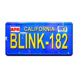Celebrity Machines Blink 182 | Placa de matrícula estampada de metal