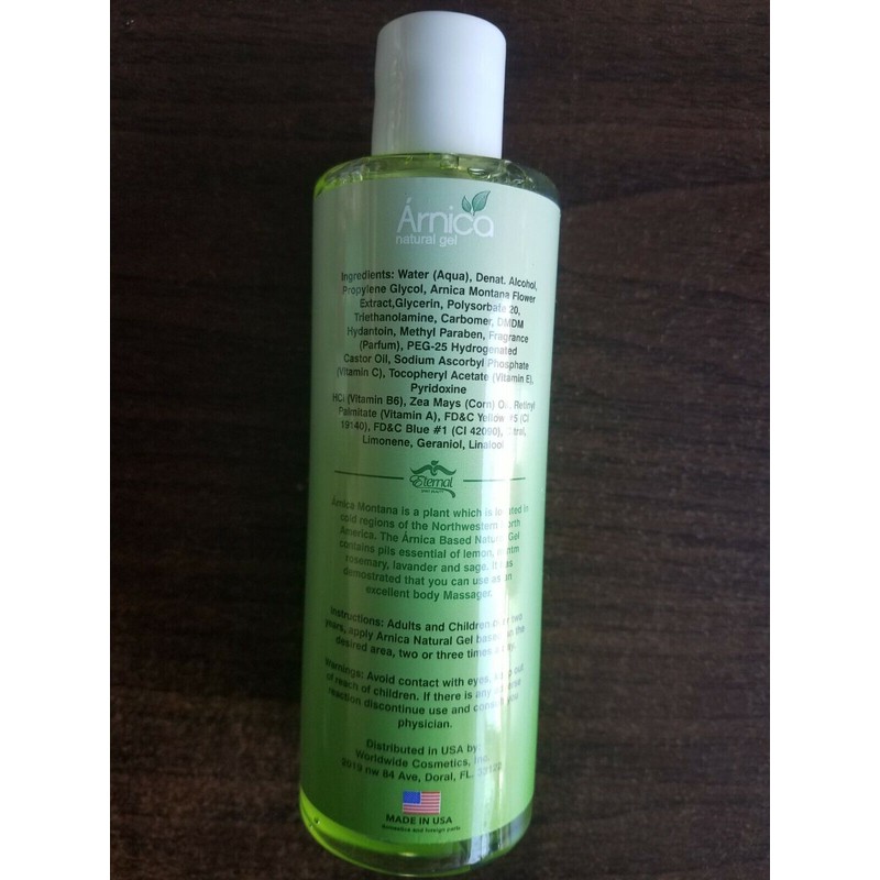 ETERNAL NEW ETERNAL ARNICA NATURAL GEL 8 OZ 100 %