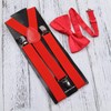 ICObuty Men's Bow Tie and Y Shape Suspender Set Adjustable