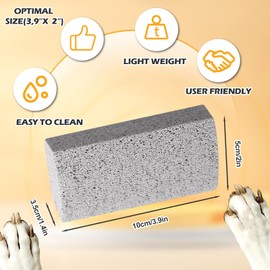 Pack of 2 Pumice Stone Pet Hair Remover for Pets Carpet and Furniture Couch