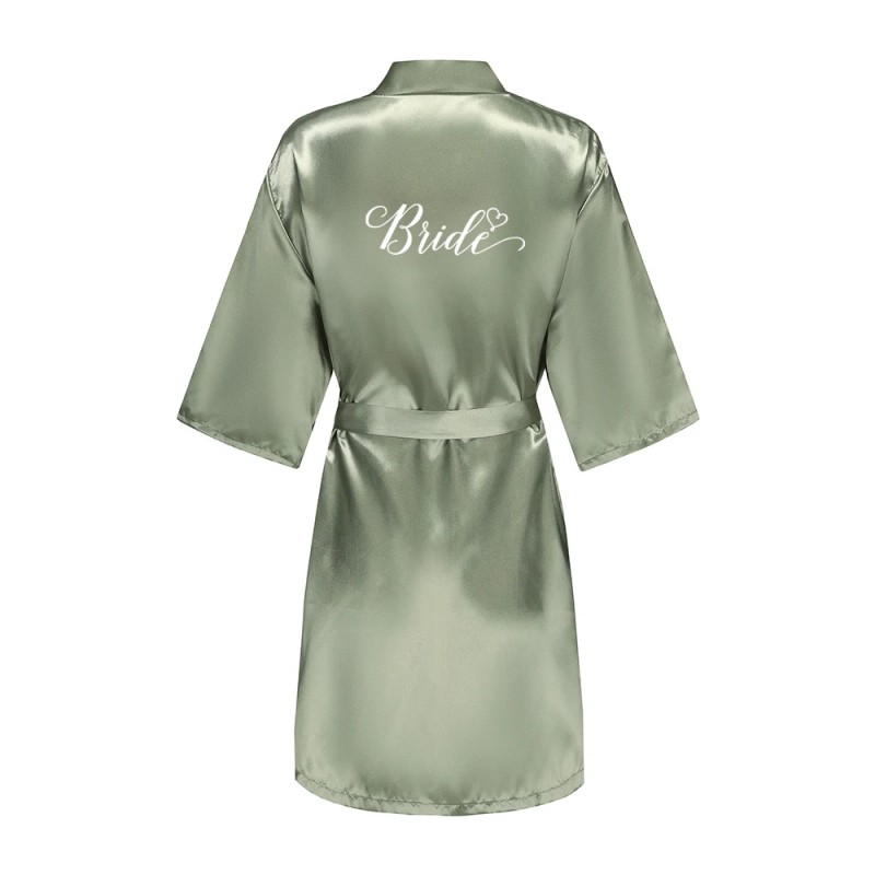 Satin Kimono Robe Women – Silk Bathrobe Bridal, Lounge Robe
