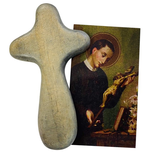 Westmon Works St Gerard Cross Set with Hand Held Comfort Cross with Prayer Holy Card, One Size, Wood, no gem