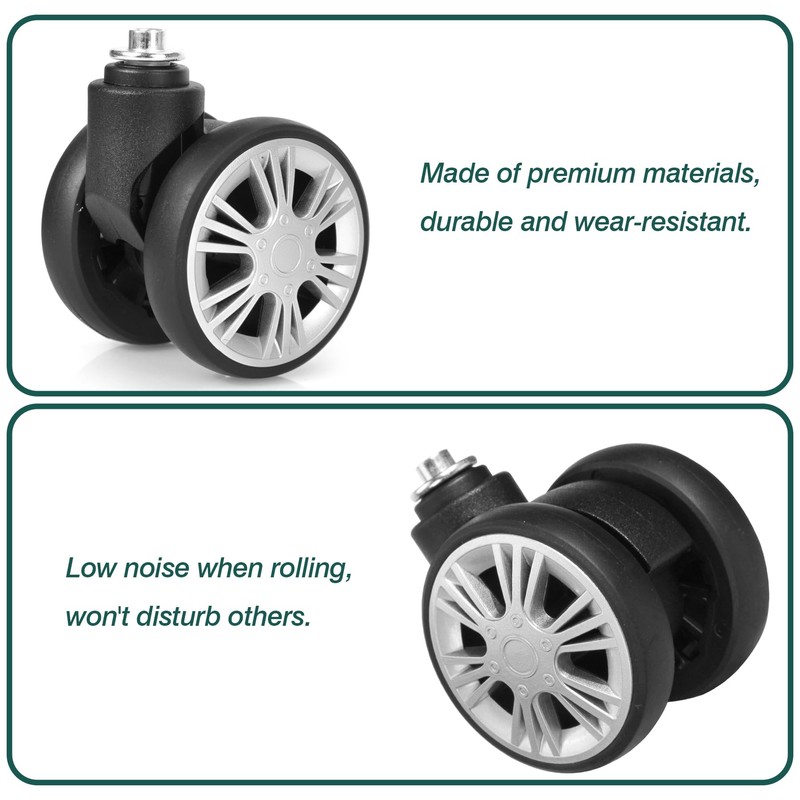 Ech.Apr Luggage Suitcase Wheels Replacement, 2 Pack Luggage Wheel Repair