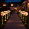 VERLIAN Christmas Lollipop Pathway Lights-5 Pack Solar Powered Outdoor Garden