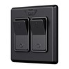 Leisure LED Modern Double SPST On-Off Switch with Bezel, 12-Volt,