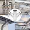 QWORK 4-Way Duct Splitter, 45° 4" Branch Metal Duct Connector