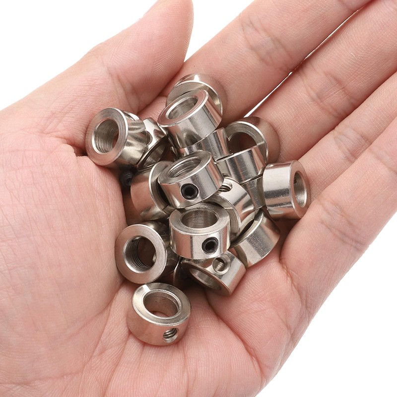 sourcing map 20pcs Set Screw Collars 8mm Bore Shaft Collars,