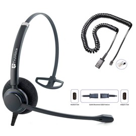 TruVoice HD-100 Professional Headset with Noise Canceling Microphone & HD Sound - Compatible with Mitel, Nortel, Avaya Digital, Polycom VVX, Shoretel, Aastra, Digium, ESI, Allworx, Fanvil + More…