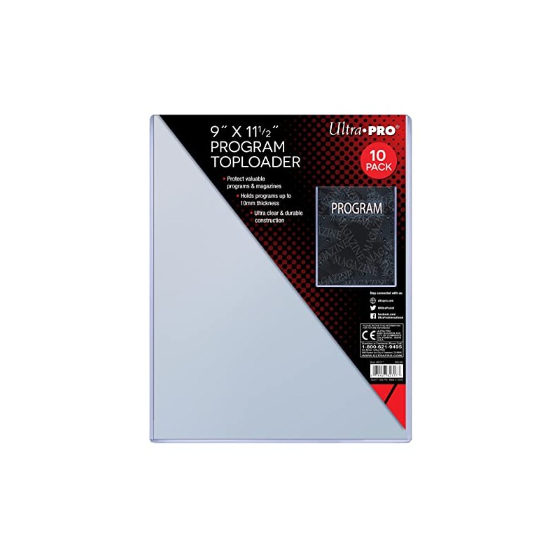 Ultra Pro 9" X 11-1/2" Program Toploader 10ct